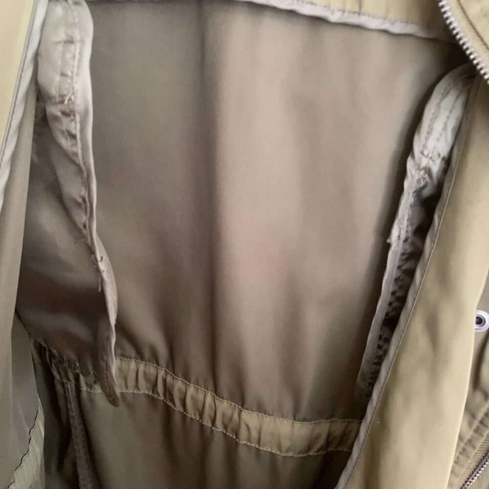 Avec Les Filles Womens Size XL Olive Green Mid Length Parka /Utility Jacket - Picture 10 of 13